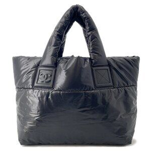 CHANEL Coco Cocoon Tote Bag Size MM Nylon Black A47108